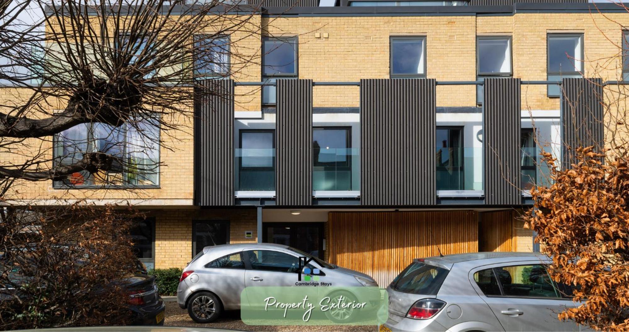 Cambridge Stays Central Apart Hotel 2Br Flats-Easy Walk To City Centre-Parking-Balcony Exterior photo